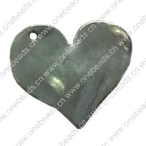 Pendant. Fashion Zinc Alloy jewelry findings. Heart 25x30mm. Sold by Bag