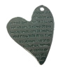 Pendant. Fashion Zinc Alloy jewelry findings. Heart 34x37mm. Sold by Bag
