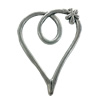 Pendant. Fashion Zinc Alloy jewelry findings. Heart 45x35mm. Sold by PC
