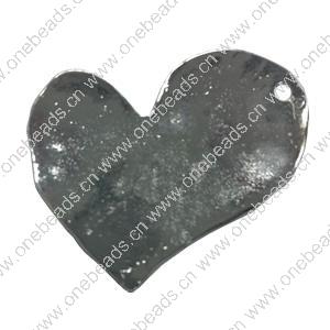 Pendant. Fashion Zinc Alloy jewelry findings. Heart 51x60mm. Sold by PC