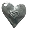 Pendant. Fashion Zinc Alloy jewelry findings. Heart 35x33mm. Sold by Bag
