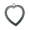 Pendant. Fashion Zinc Alloy jewelry findings. Heart 53x45mm. Sold by Bag
