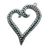 Pendant. Fashion Zinc Alloy jewelry findings. Heart 73x57mm. Sold by PC
