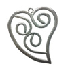Pendant. Fashion Zinc Alloy jewelry findings. Heart 66x57mm. Sold by PC
