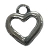 Pendant. Fashion Zinc Alloy jewelry findings. Heart 8x6mm. Sold by Bag
