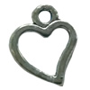 Pendant. Fashion Zinc Alloy jewelry findings. Heart 10x8mm. Sold by Bag

