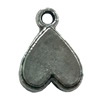Pendant. Fashion Zinc Alloy jewelry findings. Heart 14x10mm. Sold by Bag
