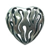 Hollow Bali Pendant. Fashion Zinc Alloy Jewelry Findings. Heart 28x24mm. Sold by PC
