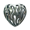 Hollow Bali Pendant. Fashion Zinc Alloy Jewelry Findings. Heart 28x24mm. Sold by PC