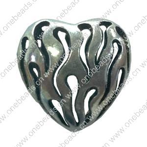 Hollow Bali Pendant. Fashion Zinc Alloy Jewelry Findings. Heart 28x24mm. Sold by PC