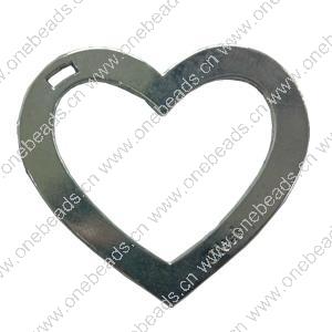 Pendant. Fashion Zinc Alloy jewelry findings. Heart 42x45mm. Sold by PC