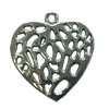 Pendant. Fashion Zinc Alloy jewelry findings. Heart 30x28mm. Sold by Bag
