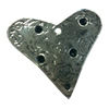 Pendant. Fashion Zinc Alloy jewelry findings. Heart 30x30mm. Sold by Bag
