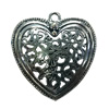 Pendant. Fashion Zinc Alloy jewelry findings. Heart 36x37mm. Sold by PC
