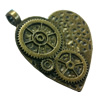 Pendant. Fashion Zinc Alloy jewelry findings. Heart 45x39mm. Sold by PC
