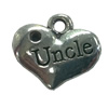 Pendant. Fashion Zinc Alloy jewelry findings. Heart 15x13mm. Sold by Bag