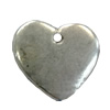 Pendant. Fashion Zinc Alloy jewelry findings. Heart 15x17mm. Sold by Bag
