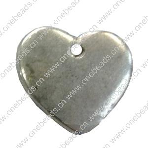 Pendant. Fashion Zinc Alloy jewelry findings. Heart 15x17mm. Sold by Bag