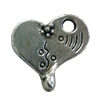 Pendant. Fashion Zinc Alloy jewelry findings. Heart 19x18mm. Sold by Bag
