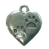 Pendant. Fashion Zinc Alloy jewelry findings. Heart 19x16mm. Sold by Bag
