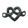 Connector. Fashion Zinc Alloy Jewelry Findings. Heart 15x22mm. Sold by Bag
