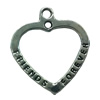 Connector. Fashion Zinc Alloy Jewelry Findings. Heart 22x19mm. Sold by Bag
