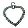 Connector. Fashion Zinc Alloy Jewelry Findings. Heart 22x19mm. Sold by Bag