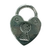 Pendant. Fashion Zinc Alloy jewelry findings. Heart 22x17mm. Sold by Bag
 