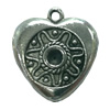 Pendant. Fashion Zinc Alloy jewelry findings. Heart 23x21mm. Sold by Bag
