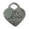 Pendant. Fashion Zinc Alloy jewelry findings. Heart 25x23mm. Sold by Bag
