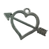 Pendant. Fashion Zinc Alloy jewelry findings. Heart 31x23mm. Sold by Bag
