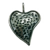 Pendant. Fashion Zinc Alloy jewelry findings. Heart 34x24mm. Sold by Bag
