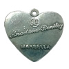 Pendant. Fashion Zinc Alloy jewelry findings. Heart 32x28mm. Sold by Bag
