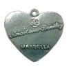 Pendant. Fashion Zinc Alloy jewelry findings. Heart 32x28mm. Sold by Bag