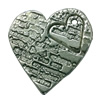 Pendant. Fashion Zinc Alloy jewelry findings. Heart 30x27mm. Sold by Bag

