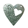 Connector. Fashion Zinc Alloy Jewelry Findings. Heart 38x35mm. Sold by Bag
