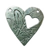 Connector. Fashion Zinc Alloy Jewelry Findings. Heart 38x35mm. Sold by Bag