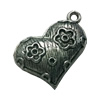 Pendant. Fashion Zinc Alloy jewelry findings. Heart 24x26mm. Sold by Bag
