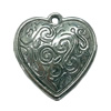Pendant. Fashion Zinc Alloy jewelry findings. Heart 30x28mm. Sold by Bag
