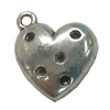 Pendant. Fashion Zinc Alloy jewelry findings. Heart 19x16mm. Sold by Bag
