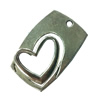 Pendant. Fashion Zinc Alloy jewelry findings. Heart 35x24mm. Sold by Bag
