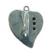 Pendant. Fashion Zinc Alloy jewelry findings. Heart 37x32mm. Sold by Bag
