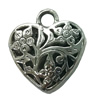 Hollow Bali Pendant. Fashion Zinc Alloy Jewelry Findings. Heart 23x23mm. Sold by Bag