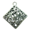 Hollow Bali Pendant. Fashion Zinc Alloy Jewelry Findings. Diamond 39x37mm. Sold by PC