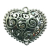Connector. Fashion Zinc Alloy Jewelry Findings. Heart 54x60mm. Sold by PC

