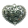 Connector. Fashion Zinc Alloy Jewelry Findings. Heart 54x60mm. Sold by PC