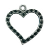 Pendant. Fashion Zinc Alloy jewelry findings. Heart 27x25mm. Sold by Bag

