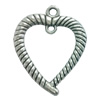 Connector. Fashion Zinc Alloy Jewelry Findings. Heart 30x24mm. Sold by Bag
