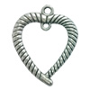 Connector. Fashion Zinc Alloy Jewelry Findings. Heart 30x24mm. Sold by Bag