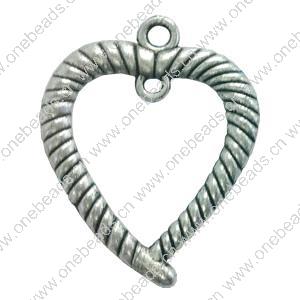 Connector. Fashion Zinc Alloy Jewelry Findings. Heart 30x24mm. Sold by Bag